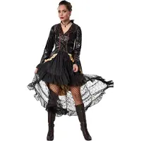 Dressforfun Steampunk rebel M - verkleedkleding kostuum halloween verkleden feestkleding carnavalskleding carnaval feestkledij partykleding - 302326