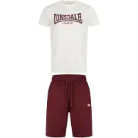 Lonsdale Joggingpak ecru / bourgogne