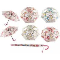 John Toys Kinderparaplu eenhoorn – unicorn paraplu voor kinderen – roze, paars en blauw – transparant – 50 cm – meisjes paraplu