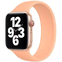 Apple Siliconen solobandje voor de Watch | 44/45/46/49 mm - Maat 11 - Cantaloupe