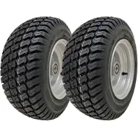 Parnells 16x6,50-8 grasmaaierwiel, 4-laags P332-band, stalen velg, 20 mm lager (set van 2)