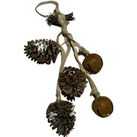 Home Sweet Home Decoratie hanger bellen dennenappels winters 50 cm | 827479 | | Stoer & Sober Woonstijl