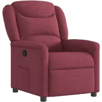 vidaXL Fauteuil verstelbaar stof wijnrood