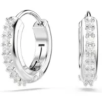 Swarovski Oorbellen 'Matrix' zilver / transparant