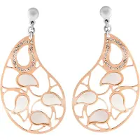 Orphelia 'Lana' Dames 925 Sterling Zilveren Hangoorbellen - Zilver/Roze ZO-7164