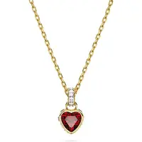 Swarovski Ketting 'Chroma' goud / robijnrood / transparant