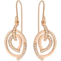 Orphelia 'Celine' Dames 925 Sterling Zilveren Dangle Oorbellen - Rosé ZO-7114/RG