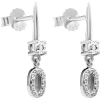 Orphelia 'Lily' Dames 925 Sterling Zilveren Hangoorbellen - Zilver ZO-7582