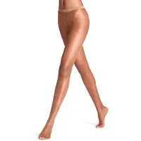 Falke Invisible Deluxe eenkleurig materiaal transparant 8 DEN panty dames bruin - maat M-L