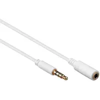 Shiverpeaks 3,5mm Jack 4-polig audio slim verlengkabel AWG28 / wit - 0,50 meter