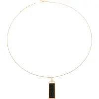 Orphelia Dames 925 Sterling Zilveren Ketting met Hanger - Zwart/Roze ZH-6045