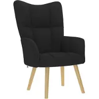 vidaXL Relaxstoel stof zwart