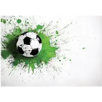 WALLARENA - Fotobehang - 150x105 cm - fotobehang voor jongens met voetbal voor de kinderkamer