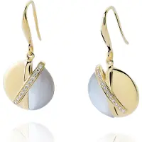 Orphelia 'Moragene' Dames 925 Sterling Zilveren Hangende Oorbellen - Goud ZO-7506/G