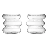 Bricard Marbella Glazen - Set van 2 - 300ml - Curvy Drinkglas - Wavy