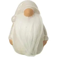 J-Line figuur Kabouter Baard - porselein - grijs - small
