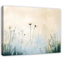 WALLARENA - Canvas schilderij - 120x80 cm - moderne bloemen schilderij voor slaapkamer, woonkamer en keuken