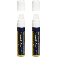Securit 5x krijtstift - wit - platte punt - 7-15 mm - krijt - chalkmarker - krijtmarker