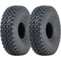 Parnells 4,00 x 4 Journey 6-laags blokband met binnenband, 160 kg, 60 PSI, voor luchthaventrekkers (set van 2)