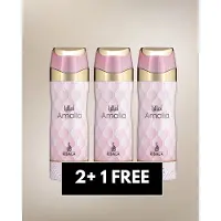 Risala Amalia by – 200ml x3 Perfume Deodorant Spray – Long Lasting Arabic Oriental Fragrance from Dubai – Floral, Fruity, Amber & Musk Scent