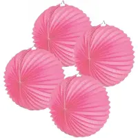Boland Lampion - 10x - roze - D22 cm - papier - voor buiten - lampionnen - lampionnen feest