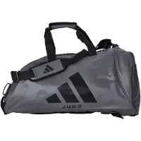 Adidas sporttas en rugzak Judo | PU-leer | Grijs / Zwart (Maat: L)