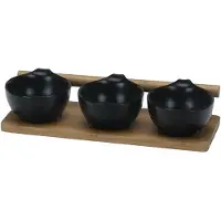 Bricard 7495 KOMMETJES SET | ZWART - BAMBOO 4-DELIG