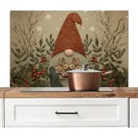 KitchenYeah Spatscherm keuken 100x65 cm - Kookplaat achterwand Kerstgnome - Konijntjes - Kleurrijk - Muurbeschermer - Spatwand fornuis - Hoogwaardig aluminium