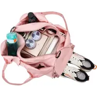 LONGZIMING -Yogatas Sporttas 49x25x21 cm – Ruim Opbergvak, Scheiding Nat/Droog, Afneembare Schouderriem, Oxford Stof