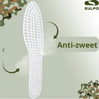Sulpo Anti-zweet, inlegzolen, maat 44, militaire ruit, schoen versterken, luchtcirculatie, binnenzool, schoenen zool, kunststof