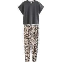 Next Pyjama beige / bruin / donkergrijs / zwart