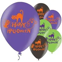 Amscan Ballonnen Halloween - 12x stuks - happy halloween - 27 cm - horror - halloween feestje