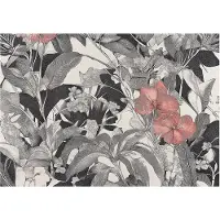 WALLARENA - Fotobehang - 200x140 cm - Vintage bloemen en bladeren voor slaapkamer en salon, vliesbehang