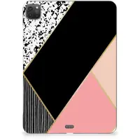 B2Ctelecom iPad Pro 11 (2024) Back Cover Zwart Roze Vormen