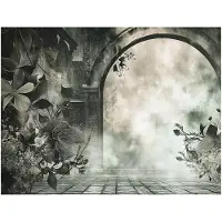 WALLARENA - Fotobehang - 250x175 cm - vintage bladeren beton imitatie voor slaapkamer en woonkamer