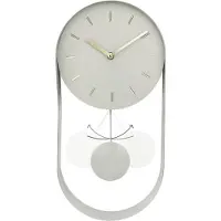 Sensahome Wandklok Sofia - Minimalistische Pendel Slingeruurwerk - Scandinavish Stijl Klok Nordic Design - Ø20cm - Pastel Groen
