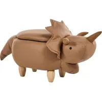 Beliani TRICERATOPS - Dierenpoef - Bruin - Polyester