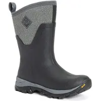 Muck Laarzen Arctic Ice Mid AGAT Rubber Zwart/Grijs Geometrische Wellington Laarzen