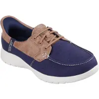 SKECHERS Palmilla Textiel Dames Marineblauwe Boten schoenen