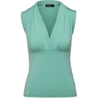 Conquista Mint mouwloze faux overslagtop