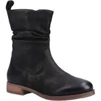 Hush puppies Emilia Leren Vrouwen Laarzen Zwart