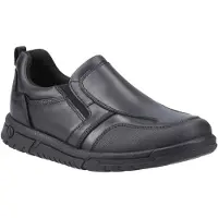 Hush puppies Sergio Leer Jongens Zwarte Loafers