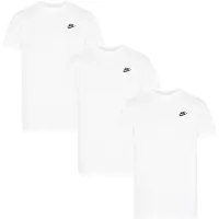 Nike 3-pack Sportswear Club T-shirts voor Heren in Wit