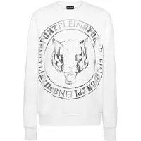 Plein sport Sweatshirt zilvergrijs / zwart / wit