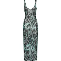 Philipp Plein Lange Jurk Flame