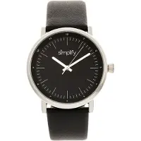 Simplify Vereenvoudig het 6200 horloge met leren band