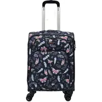 Infinity Leather Lichtgewicht koffers, 8 wielbagage, vlinderreis, zachte tassen