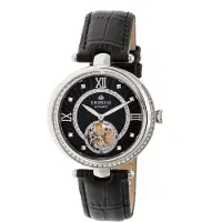 Empress Stella automatisch semi-skelet MOP lederen band horloge