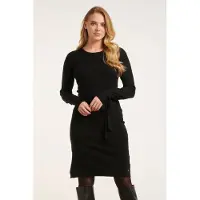 Smashed Lemon 24622 gebreide jurk met ronde hals |
