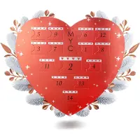 MYC Paris Surprise Heart Adventskalender - 14 juwelen - Roségoud en kristal